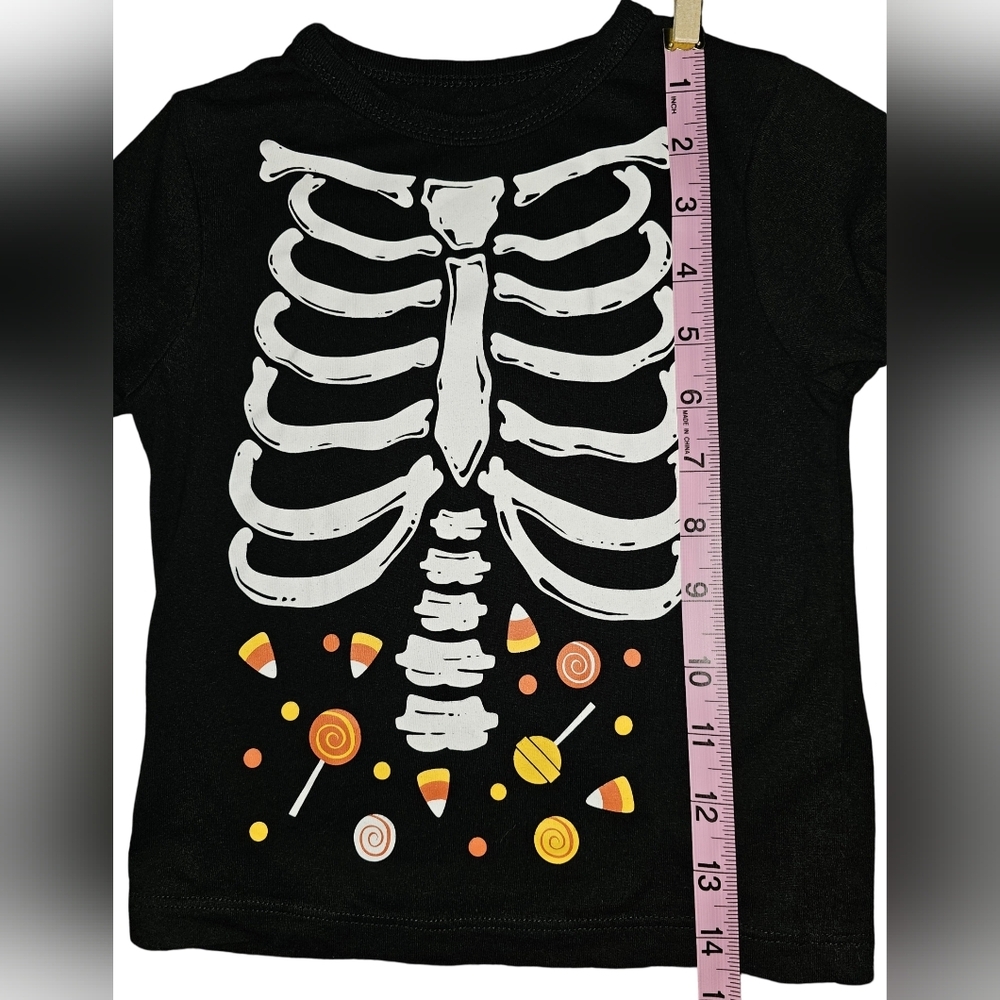 The Children's Place Toddler Boy Glow Skeleton Graphic T-Shirt Size 2T - EUC - Picture 7 of 9
